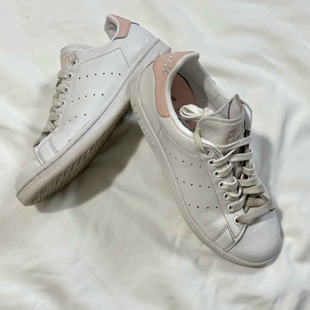Adidas Stan Smith Classic Trainer Sneakers White and Pink
